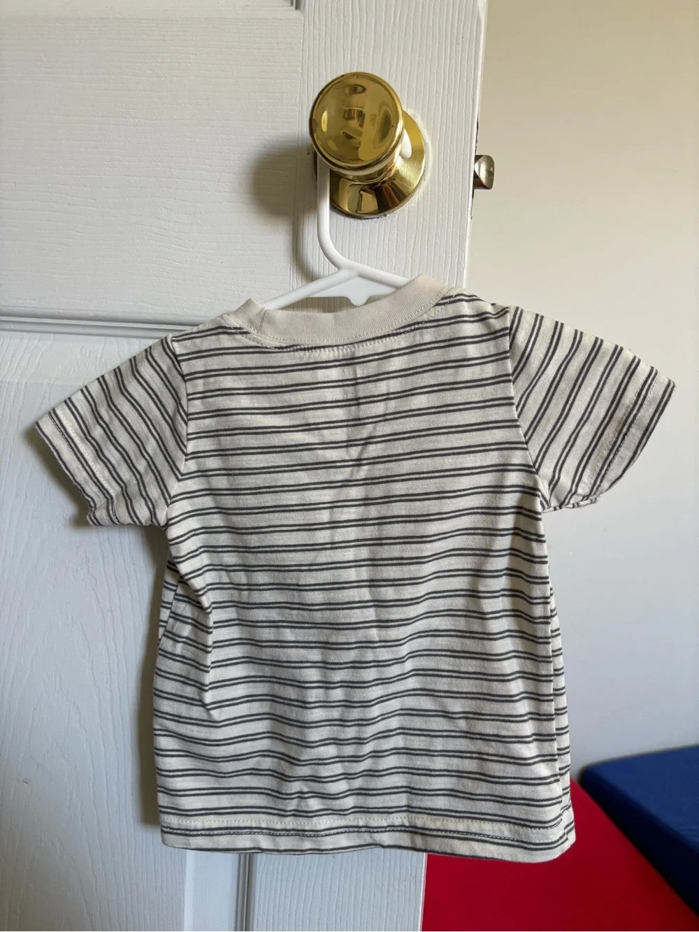 Carter's Cream Tee with Black Stripes